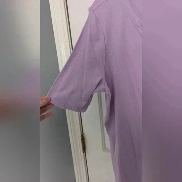 Croft &amp; Barrow® Elbow-Sleeve Splitneck Women's Top Size Large (EUC) - Picture 5 of 9